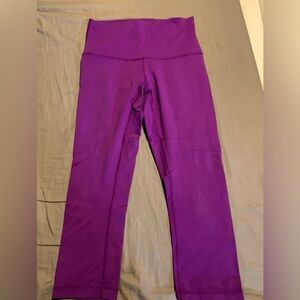 Lululemon 3/4 length purple leggings